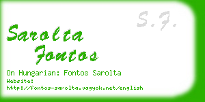 sarolta fontos business card